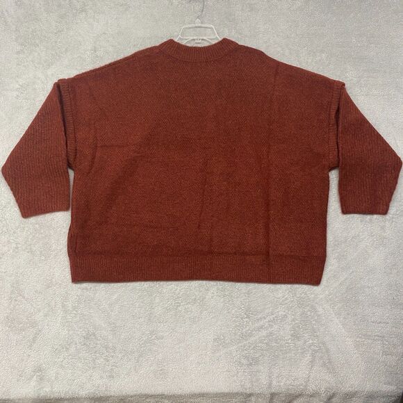 Madewell Sweater Womens 4X Brown Wool Alpaca Havener Pullover Sweater NI619 - Picture 3 of 8